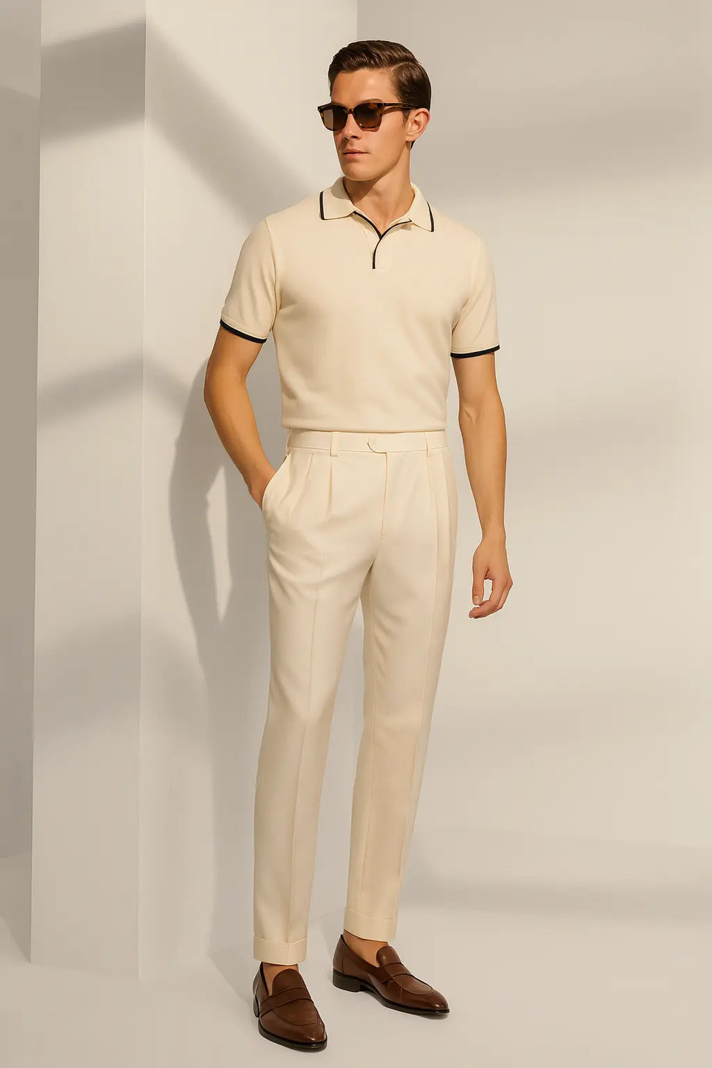 Contrast Slim Fitted Polo Fernache