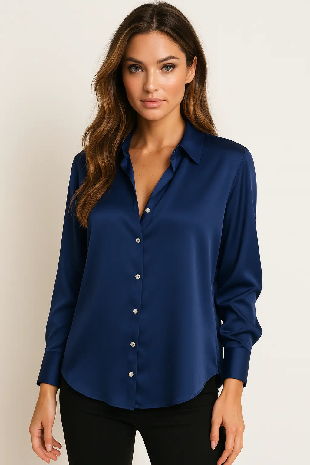 Elegant Satin Blouse FERNACHE