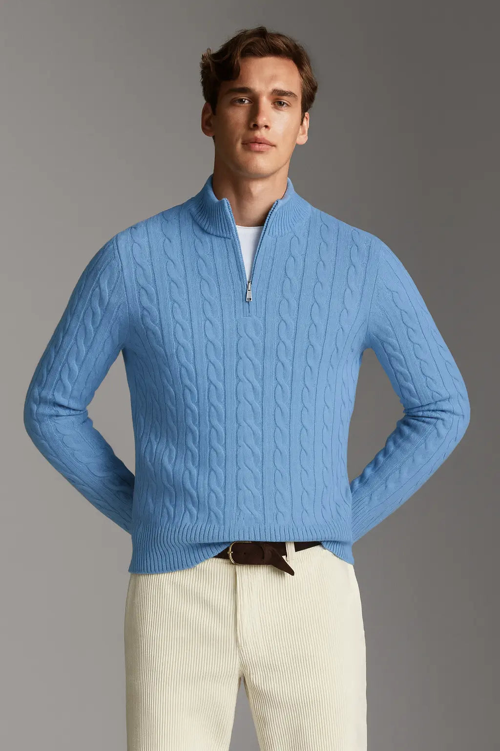 Cashmere Zip Pullover FERNACHE