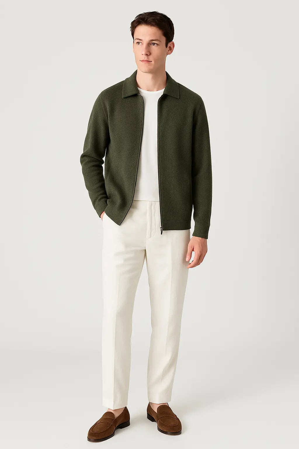 Cesare Full Zip Sweater FERNACHE
