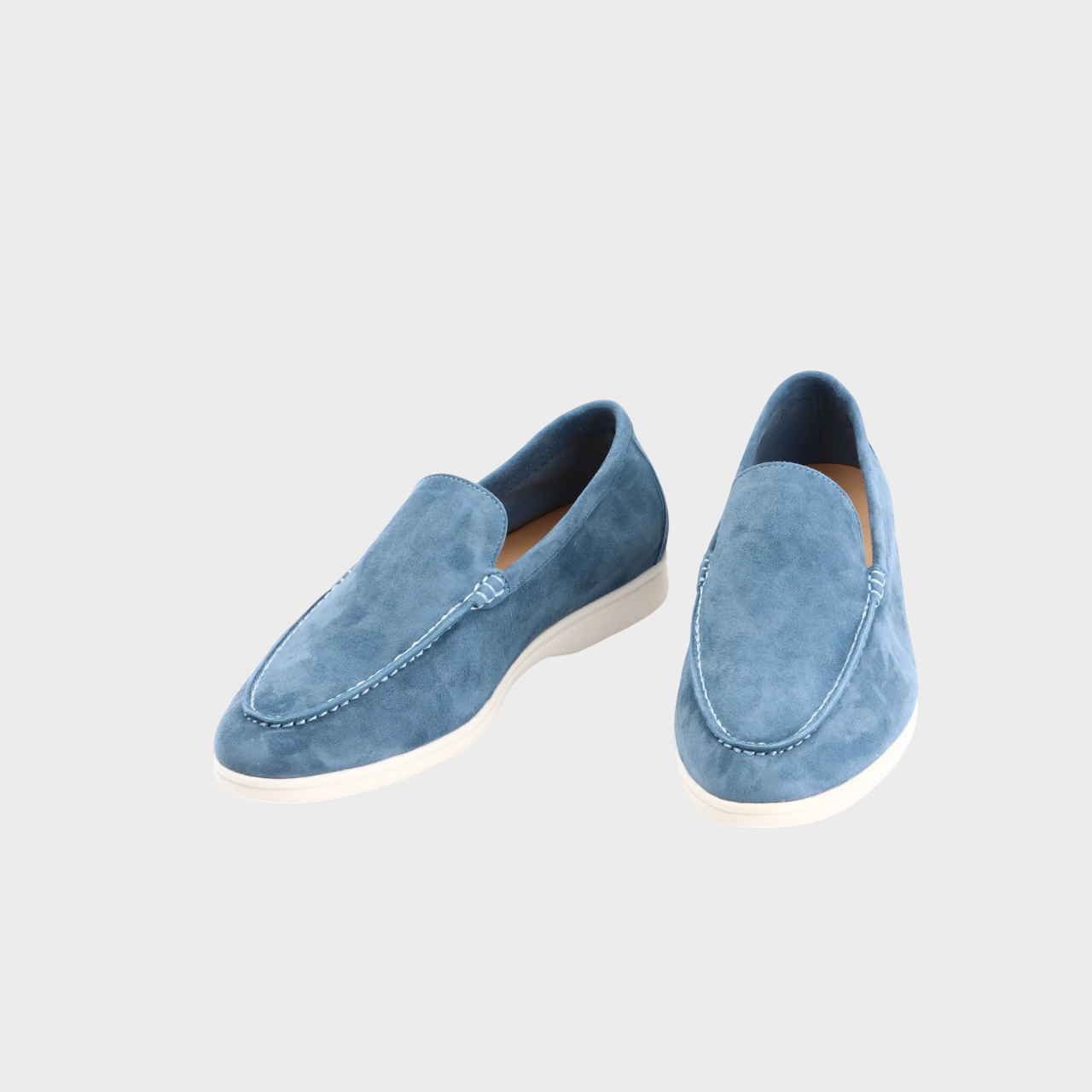 "Elegant tan brown classic low loafers, perfect for formal wear"