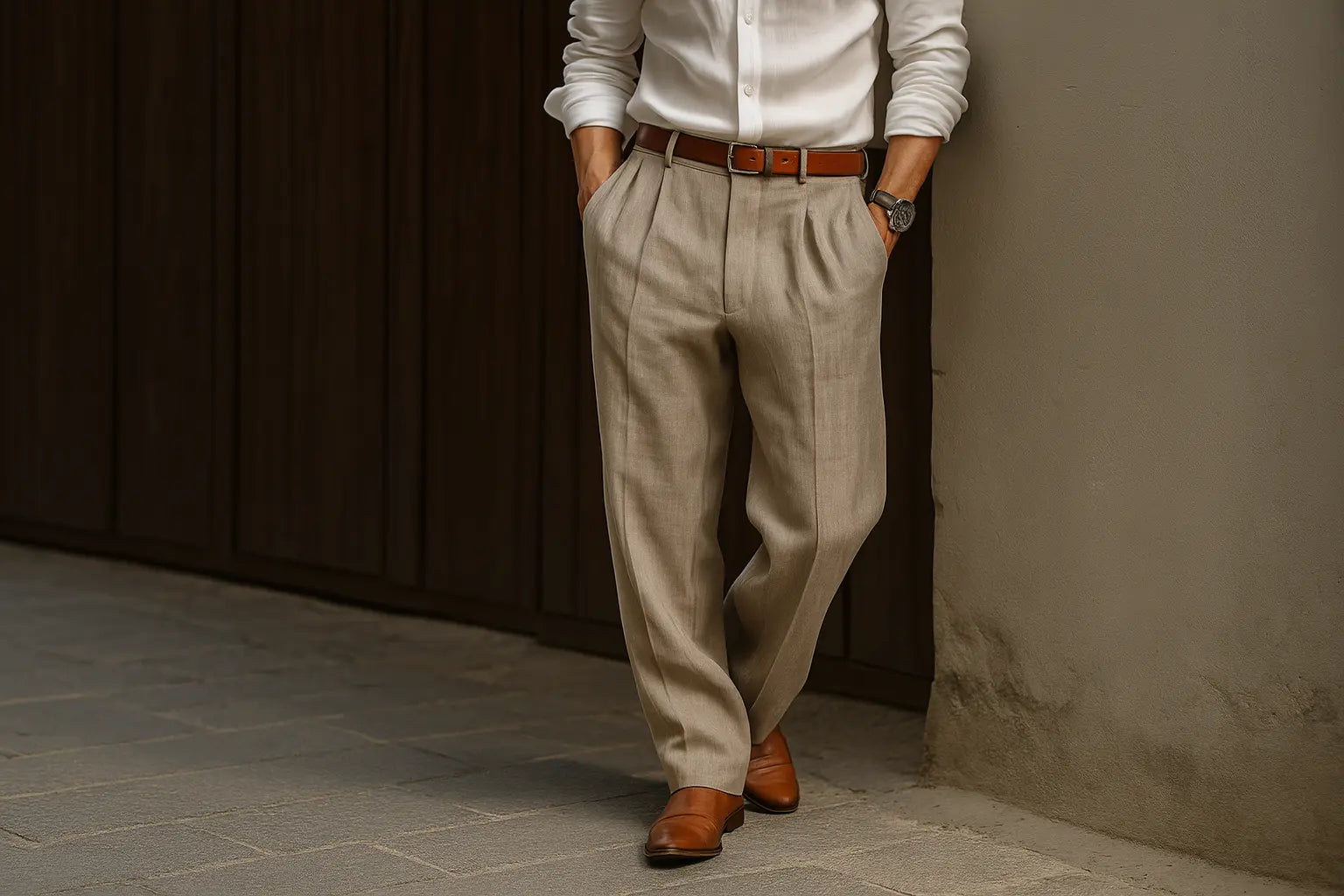 Men-s-Linen-Pants-Tailored-Men-s-Trousers FERNACHE