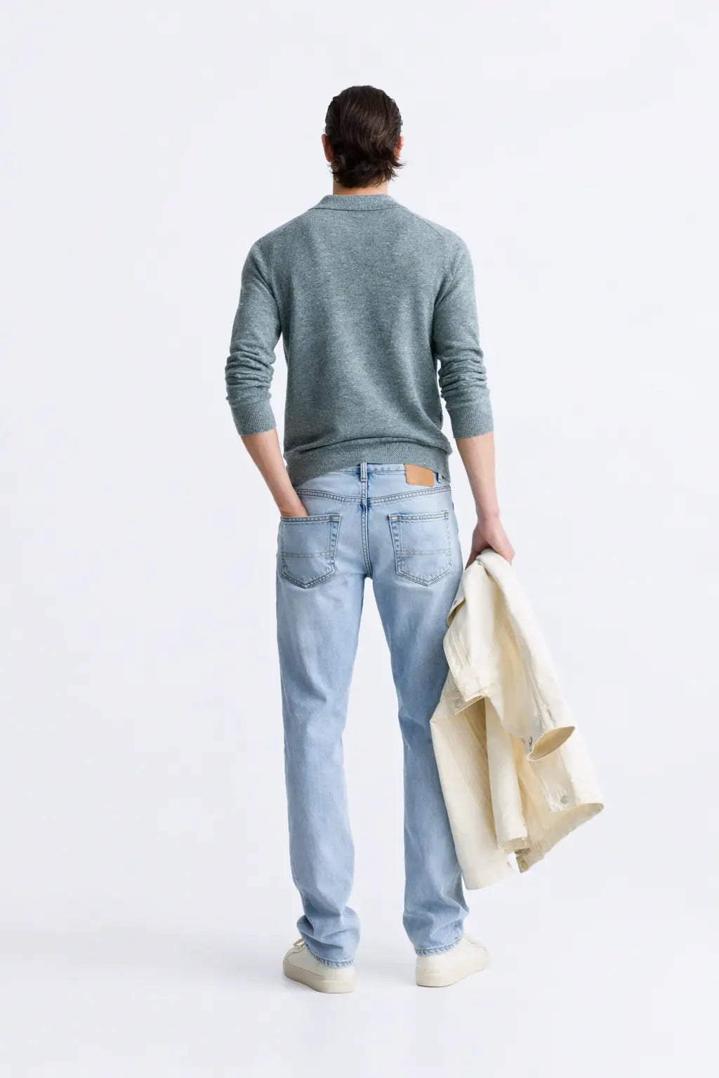 Back view of Cashmere Sweatshirt, alternate view