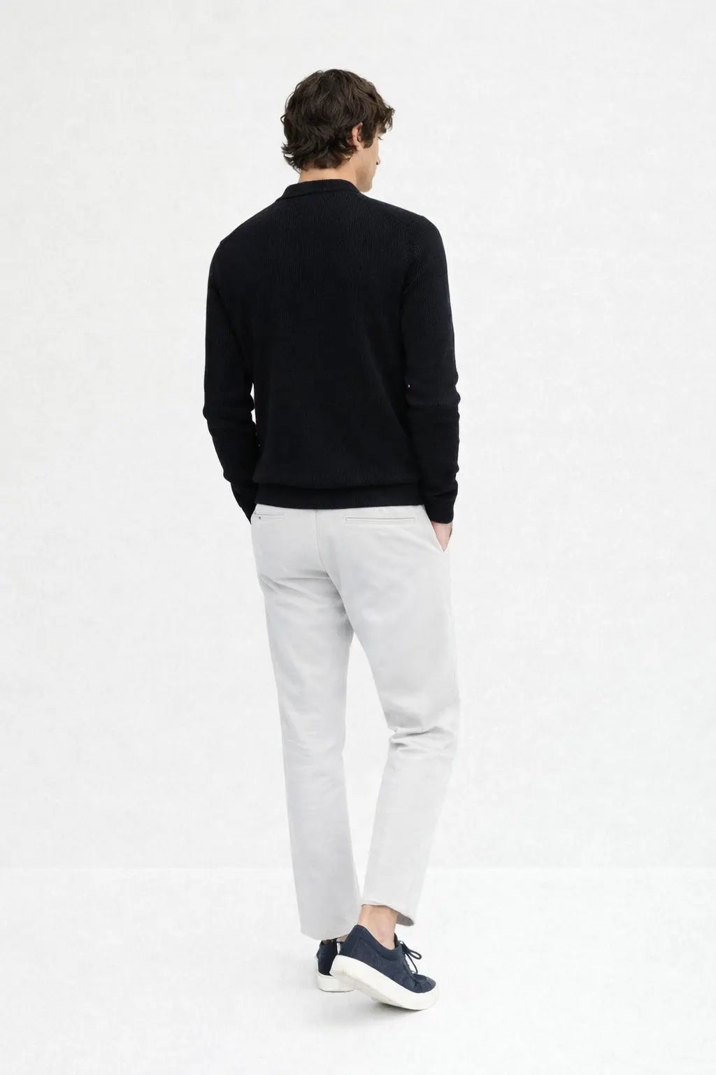 Back view of Cashmere Sweatshirt, close up