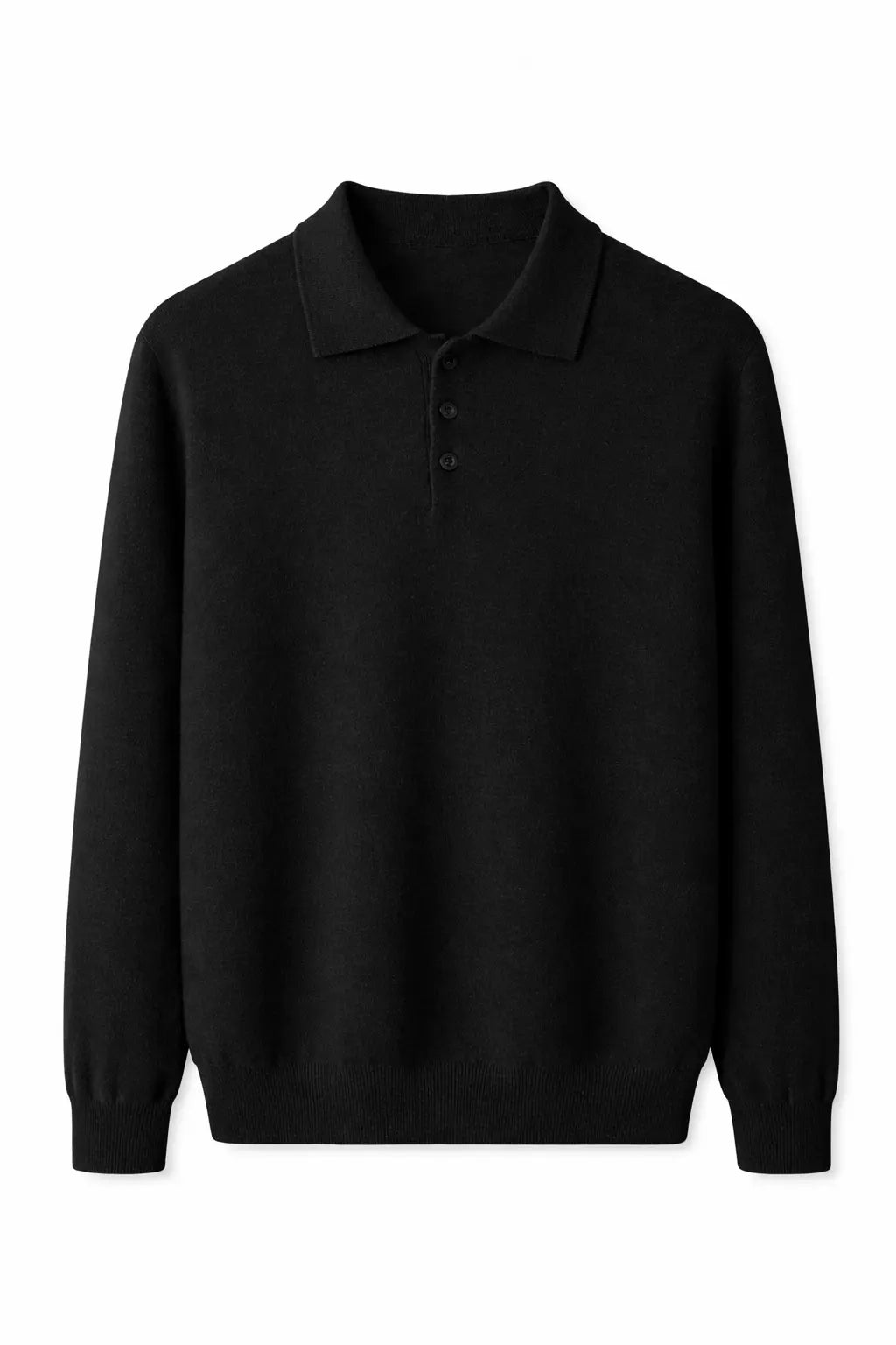 Front view of Black Cashmere Sweatshirt