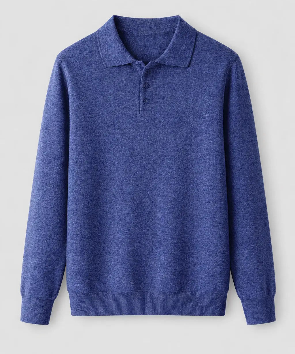 Front view of Blue Cashmere Sweatshirt