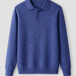 Front view of Blue Cashmere Sweatshirt