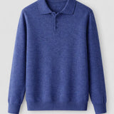 Front view of Blue Cashmere Sweatshirt