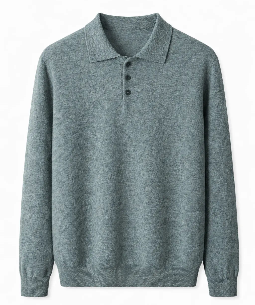 Front view of Green Cashmere Sweatshirt