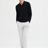Cashmere Sweatshirt shown in a lifestyle setting, cropped view