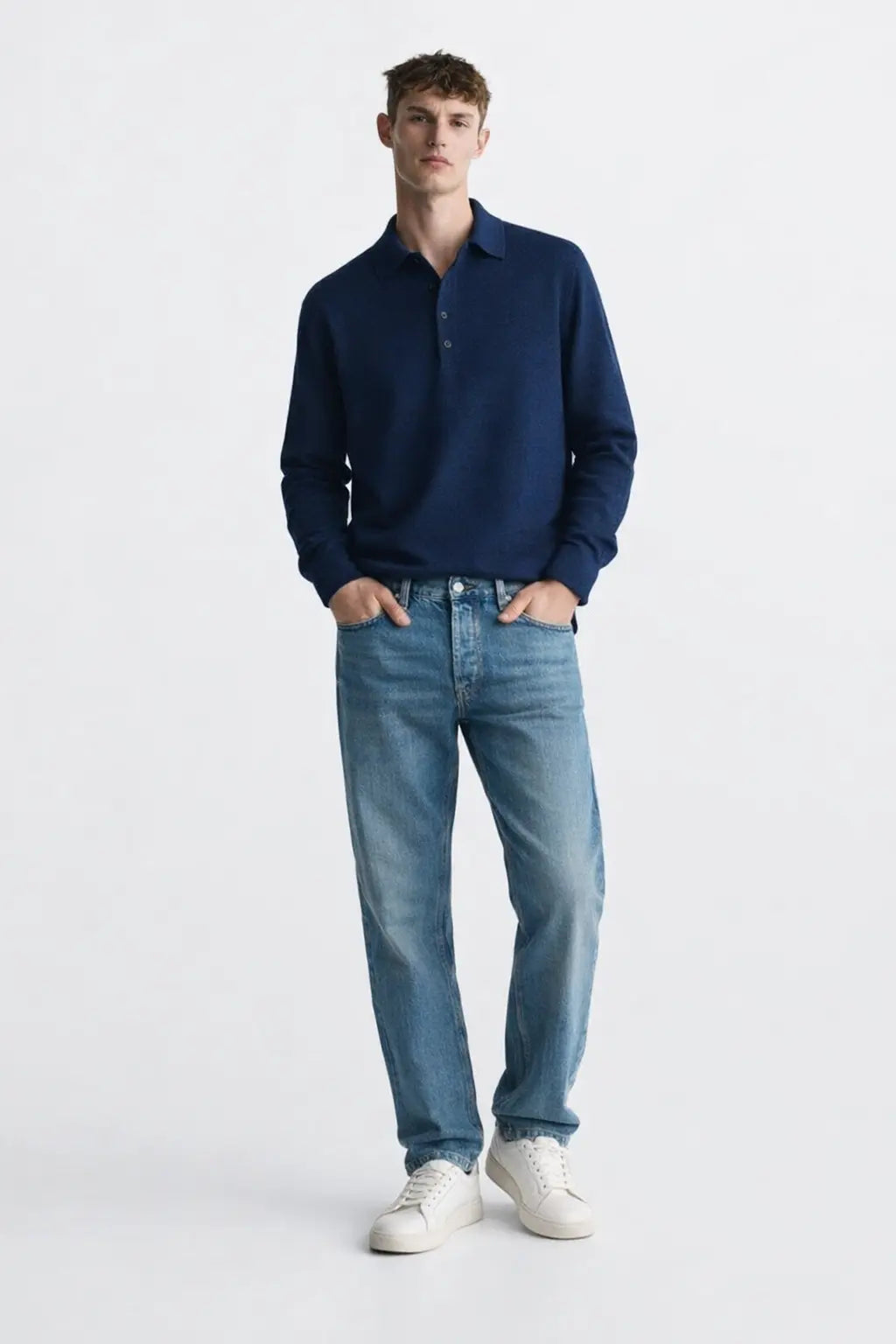 Cashmere Sweatshirt shown in a lifestyle setting, full length view