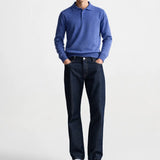 Cashmere Sweatshirt shown in a lifestyle setting, side angle view