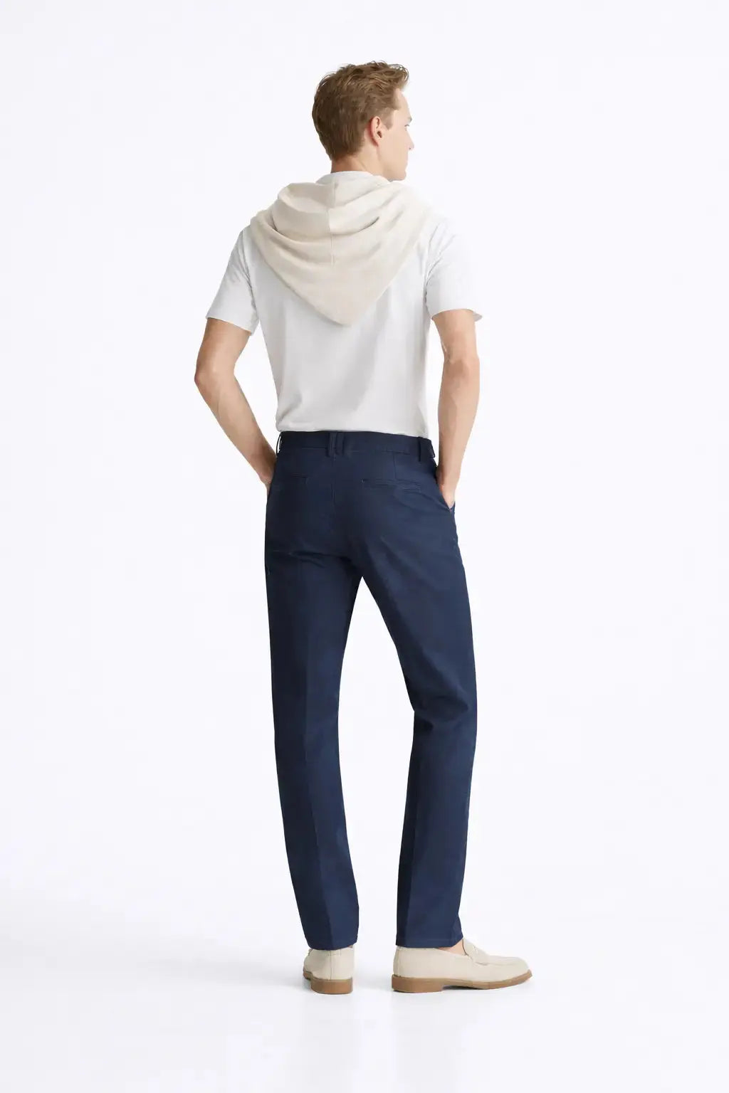 Back view of Linen Casual Pants, full view