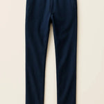 Back view of Navy Blue Linen Casual Pants
