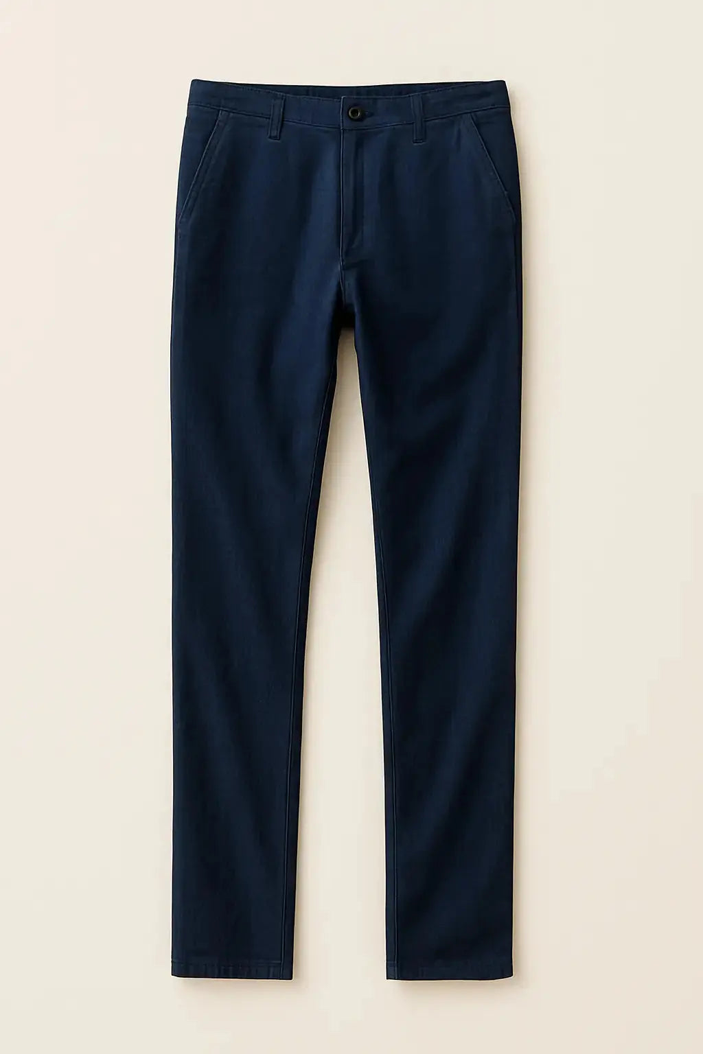 Back view of Navy Blue Linen Casual Pants