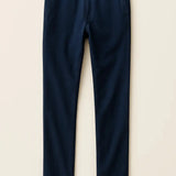 Back view of Navy Blue Linen Casual Pants