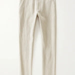 Front view of Beige Linen Casual Pants