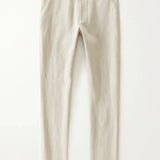 Front view of Beige Linen Casual Pants