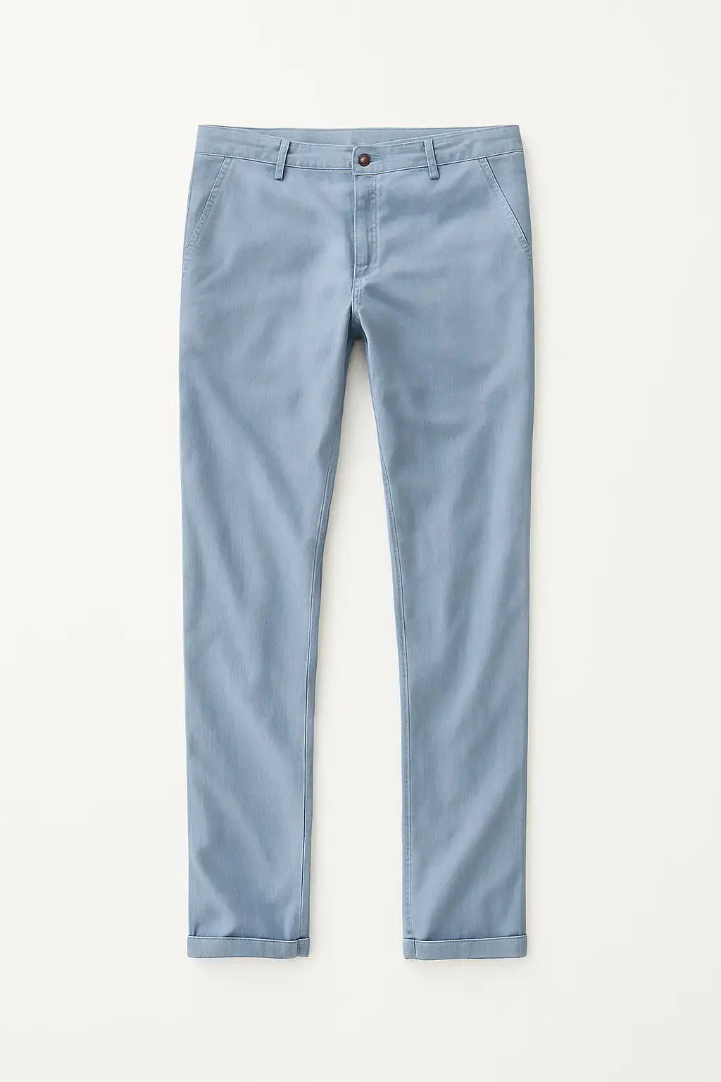 Front view of Light Blue Linen Casual Pants