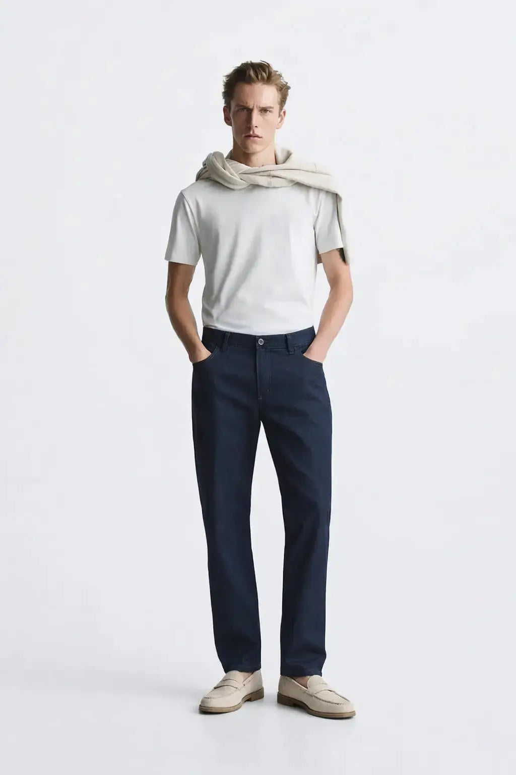 Front view of Linen Casual Pants