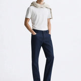 Linen Casual Pants shown in a lifestyle setting, cropped view