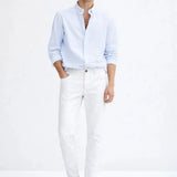 Linen Casual Pants shown in a lifestyle setting, full length view