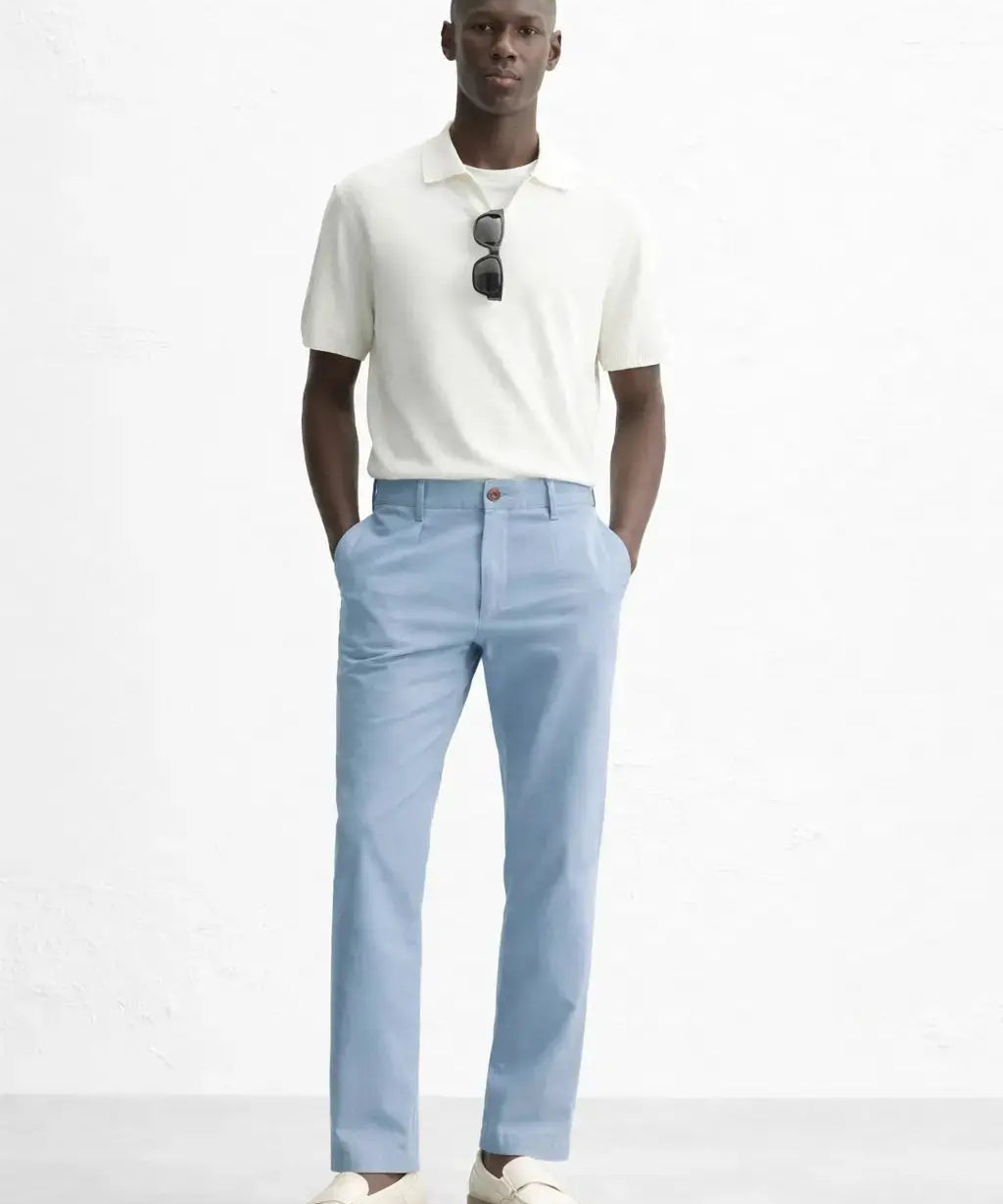 Linen Casual Pants shown in a lifestyle setting