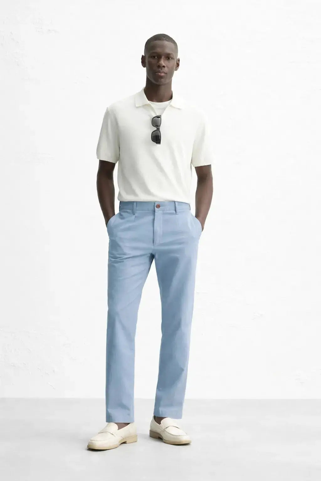 Linen Casual Pants shown in a lifestyle setting