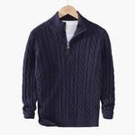 Cable Knit Half-Zip Sweater FERNACHE