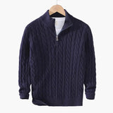 Cable Knit Half-Zip Sweater FERNACHE