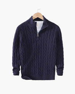 Cable Knit Half-Zip Sweater FERNACHE