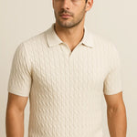 Noir Ribbed Polo FERNACHE