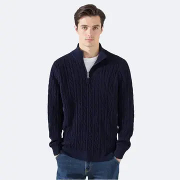Cable Knit Half-Zip Sweater FERNACHE