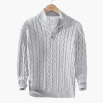 Cable Knit Half-Zip Sweater FERNACHE