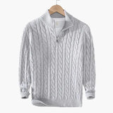Cable Knit Half-Zip Sweater FERNACHE