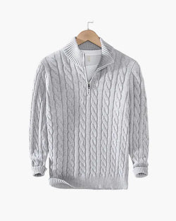Cable Knit Half-Zip Sweater FERNACHE