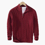 Cable Knit Half-Zip Sweater FERNACHE