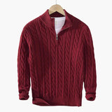 Cable Knit Half-Zip Sweater FERNACHE
