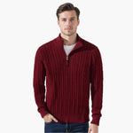 Cable Knit Half-Zip Sweater FERNACHE