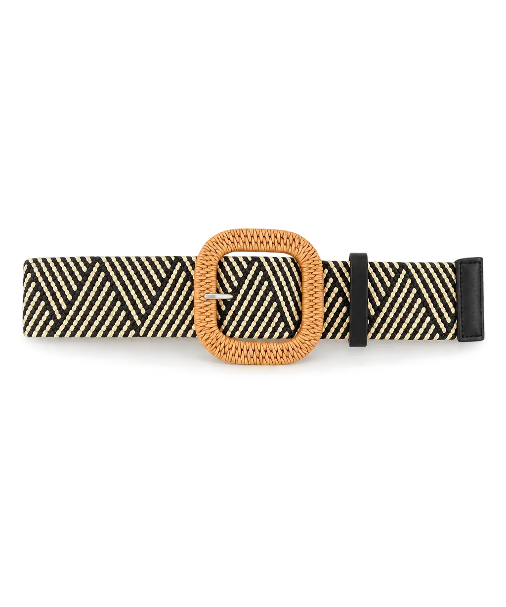Capanzo Belt produktbild vit svart