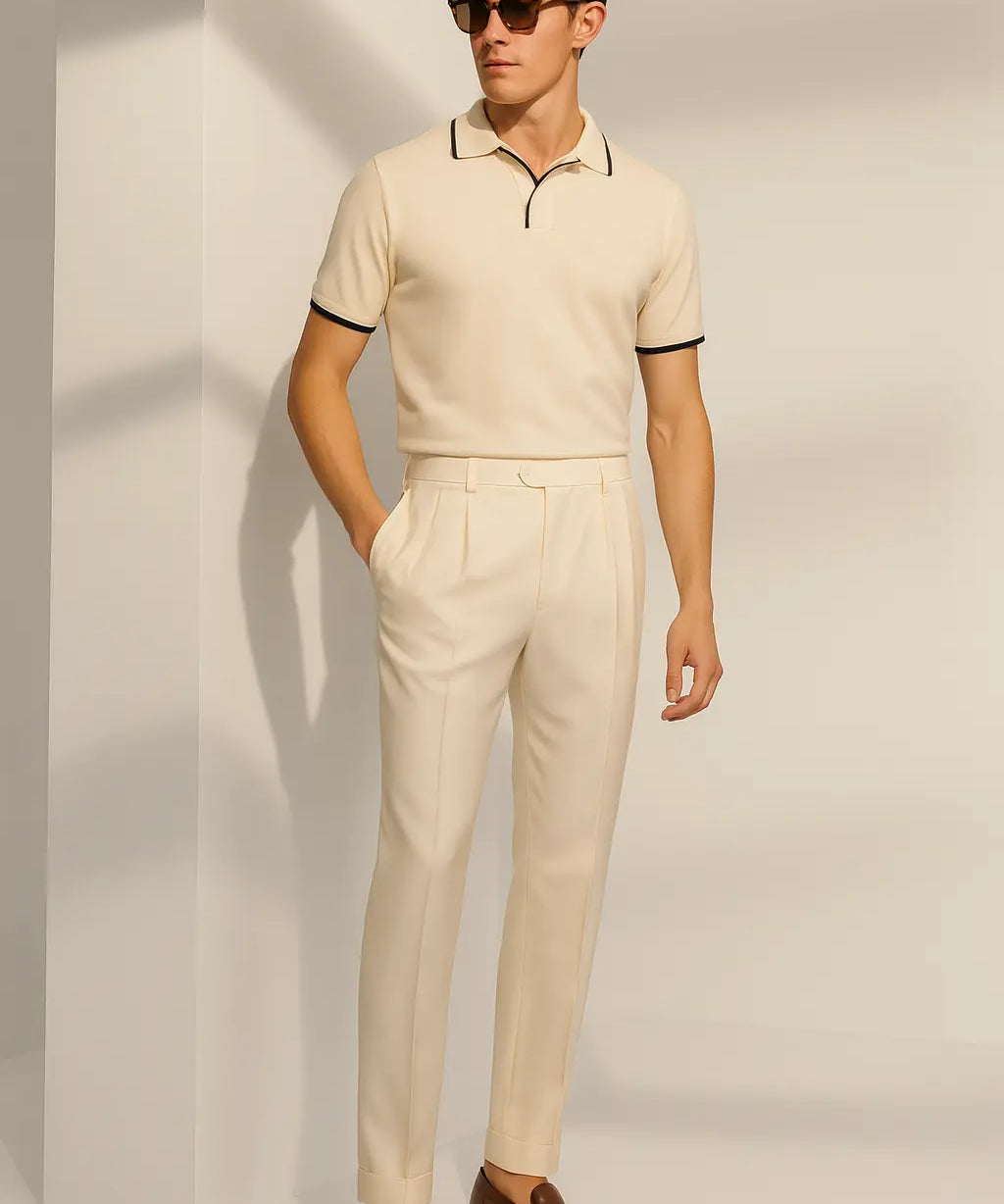 Contrast Slim Fitted Polo Fernache