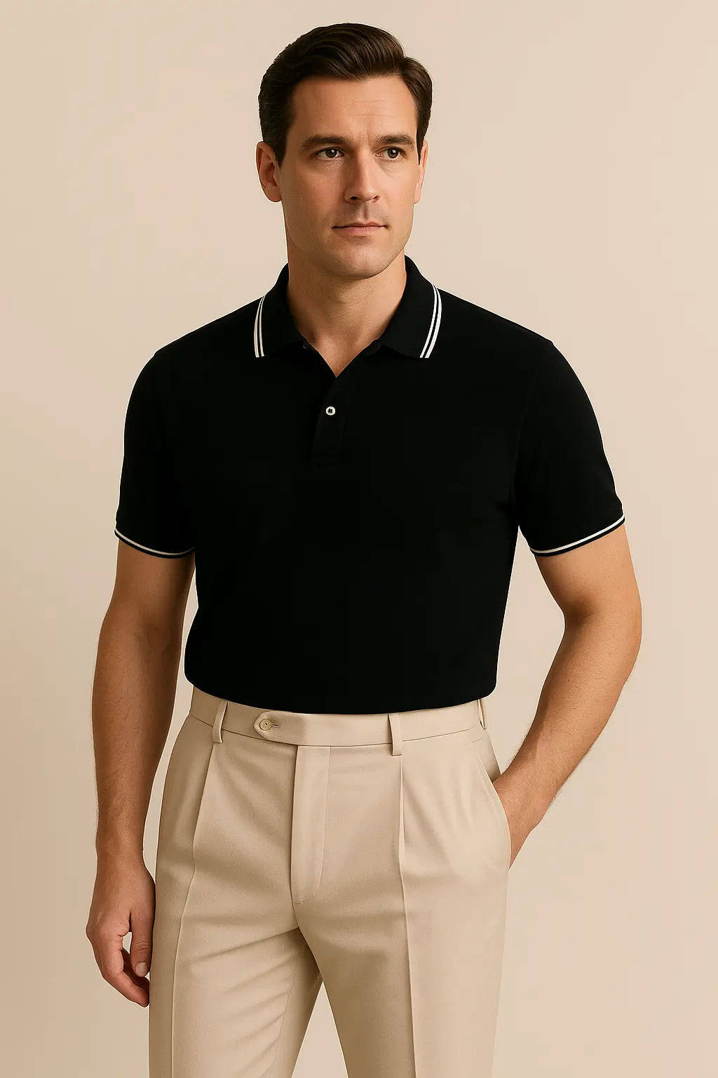 Contrast Slim Fitted Polo Fernache