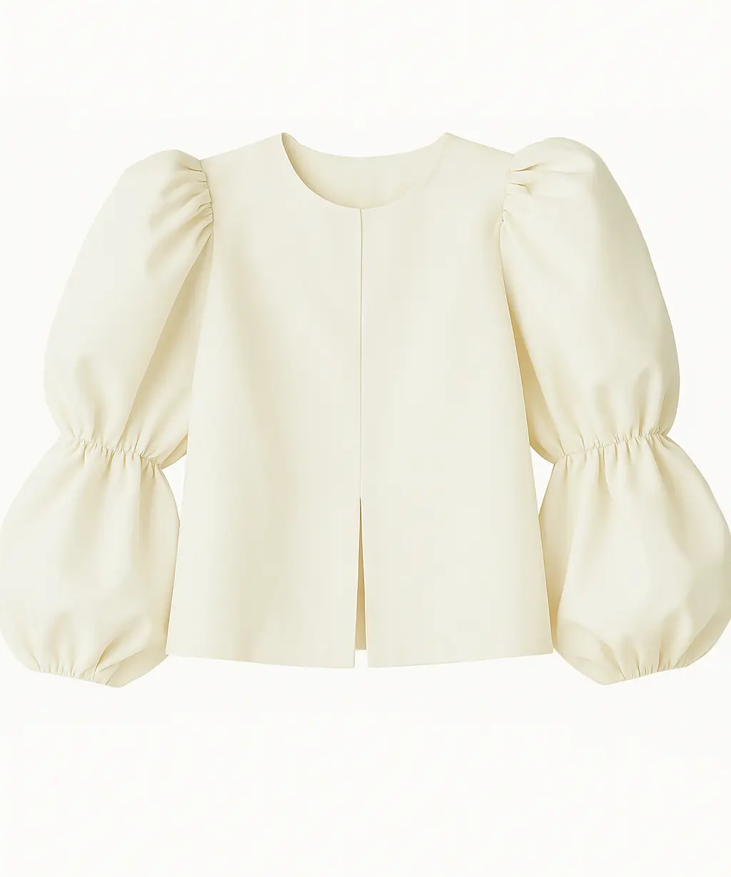 Bluse med ballongermer