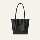 Leather button bag
