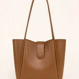 Leather button bag