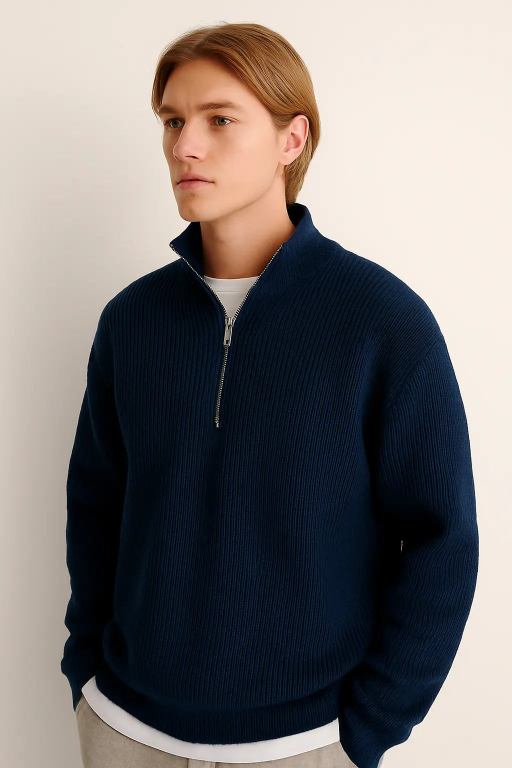 Cardigan Half-zip Sweater FERNACHE
