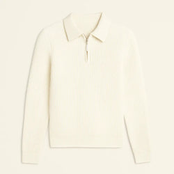 Cotton Knit Half-Zip Sweater FERNACHE