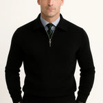Cotton Knit Half-Zip Sweater FERNACHE