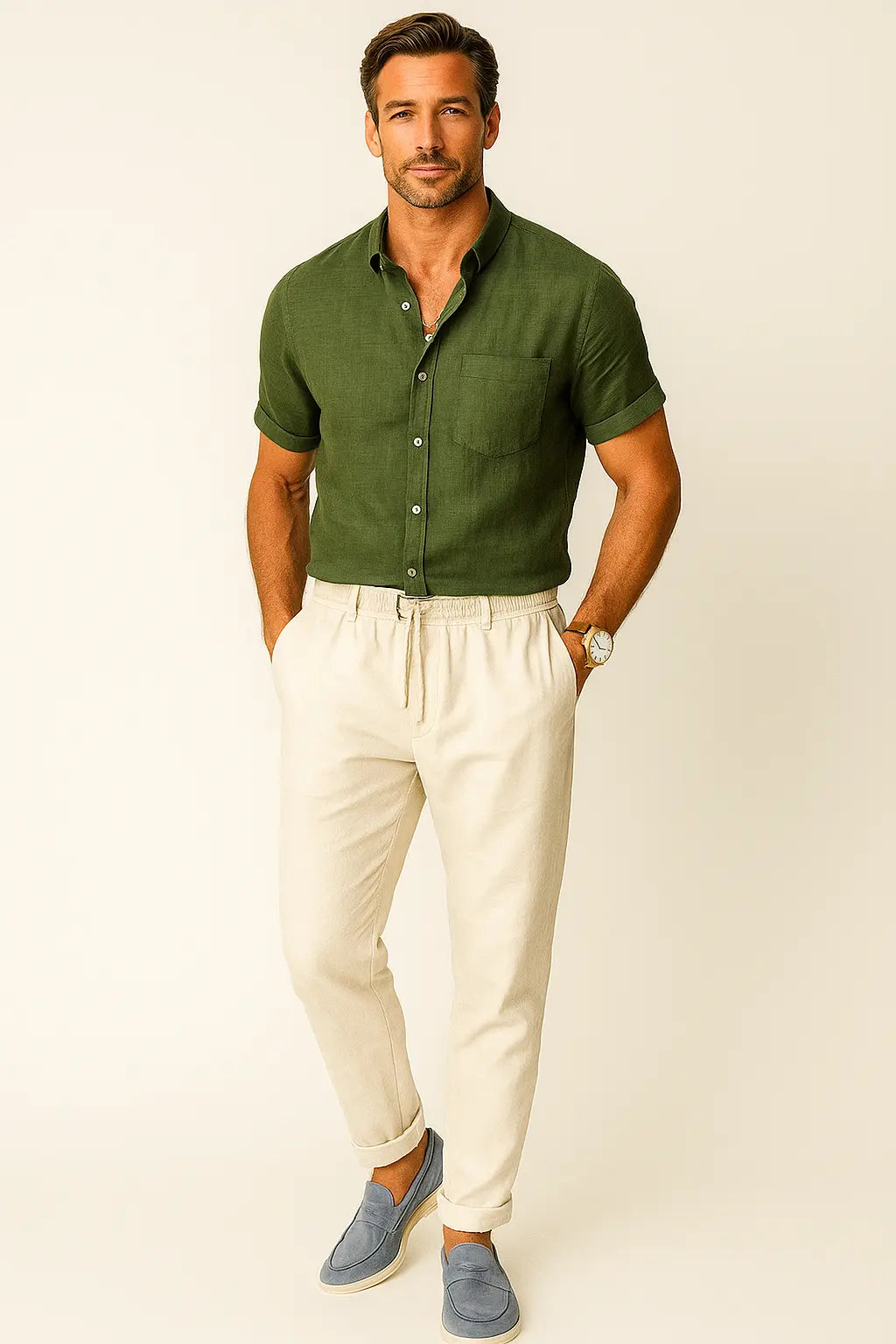Old Money Outfit - Green Fernache