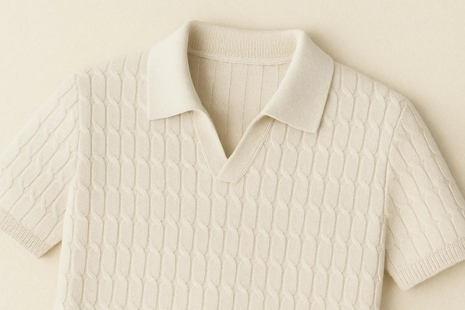 Noir Ribbed Polo FERNACHE